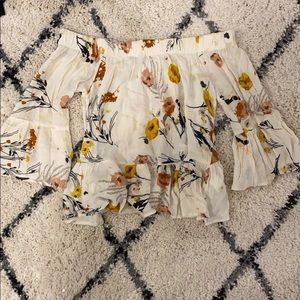 Off the Shoulder Fall floral top